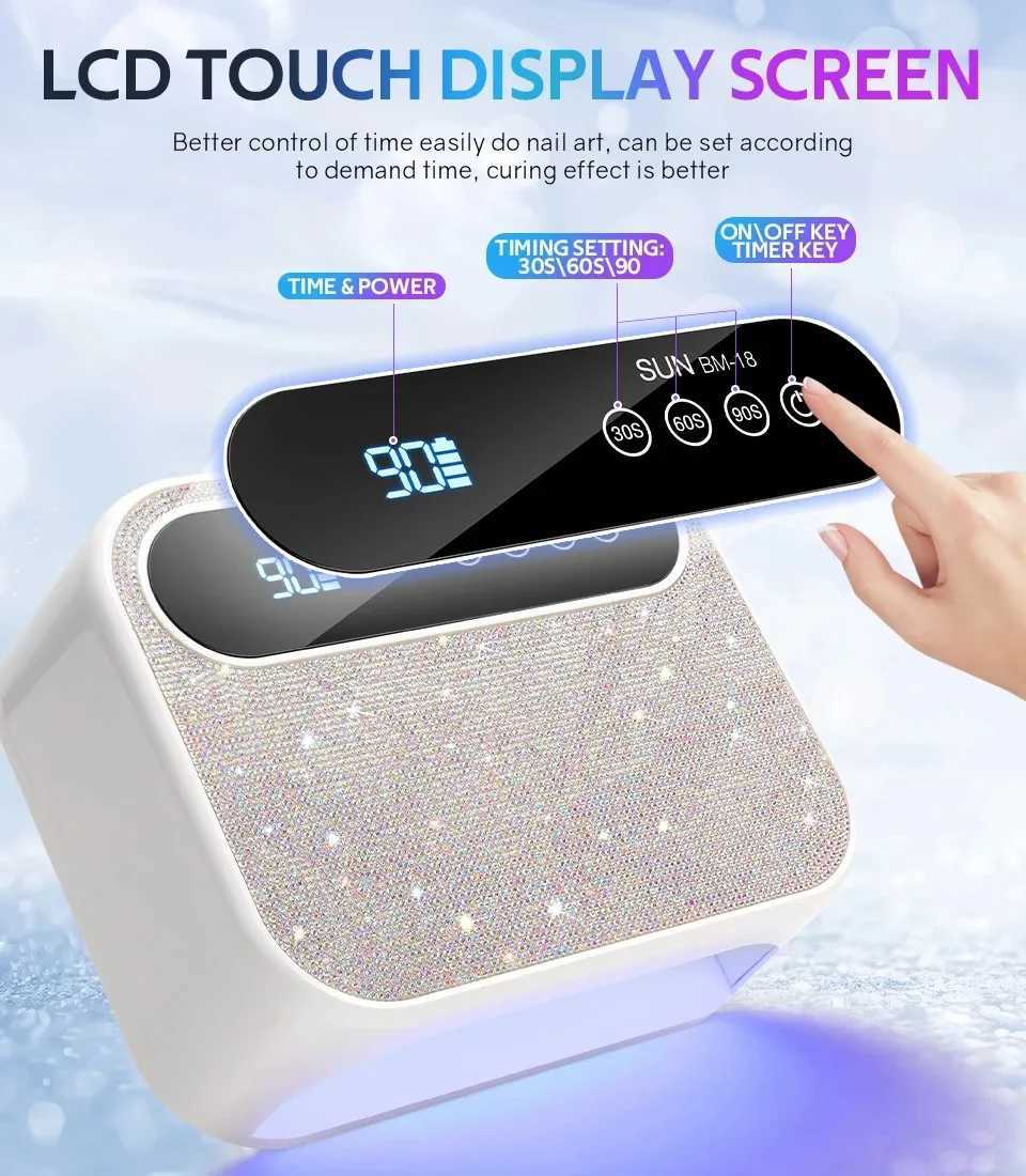 168W Rechargeable UV 42LEDS Nail Lamp Professional Dryer Cordless Gel Polish Drying Lamp For Manicure J251115