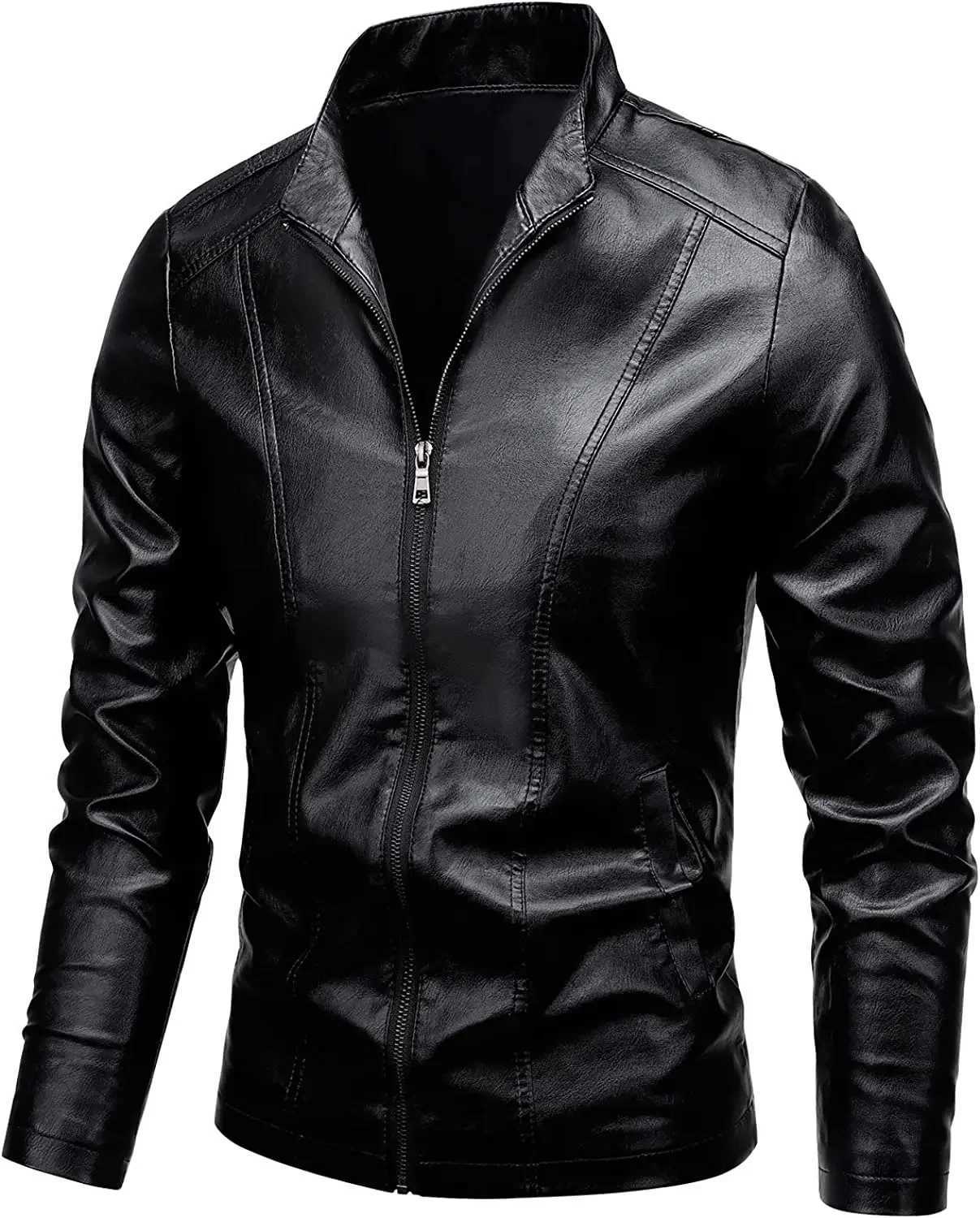 Mens PU Leather Jacket Motorcycle Biker Mens Jackets 2023 Outdoor Outwear Coats 5XL Plus SzieT251029