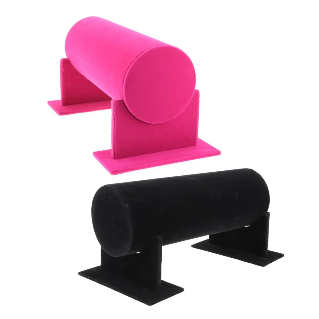 Velvet Bracelet Bangle Necklace Watch Headband Stand Holder Showcase Jewelry TBar Display Rack for Home Organization 251013