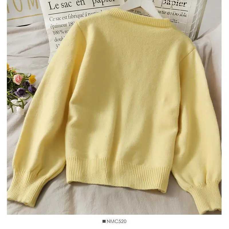 Sweater Cardigan Female 2023 Spring and Autumn Cardigan Women Embroidered Loose Knitted Sweater Women Single breasted SweaterT251028