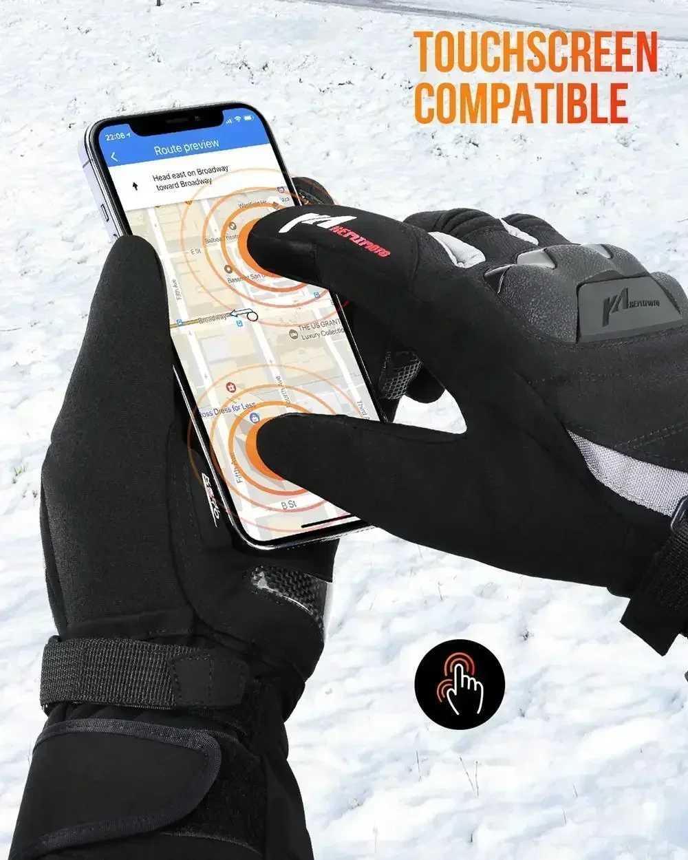 KEMIMOTO Heated Gloves Motorcycle Winter Moto Heated Gloves Warm Waterproof Rechargeable Heating Thermal Gloves For Snowmobile J251029