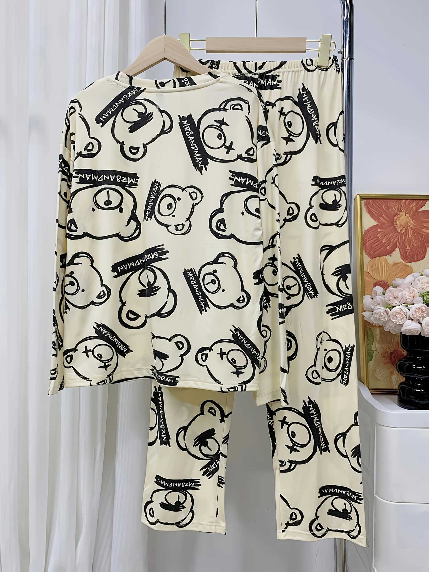 New Style Womens Cardigan Pajama Set for Spring Autumn Long Sleeve Long Pants Sweet OuterWearable LoungewearT251029