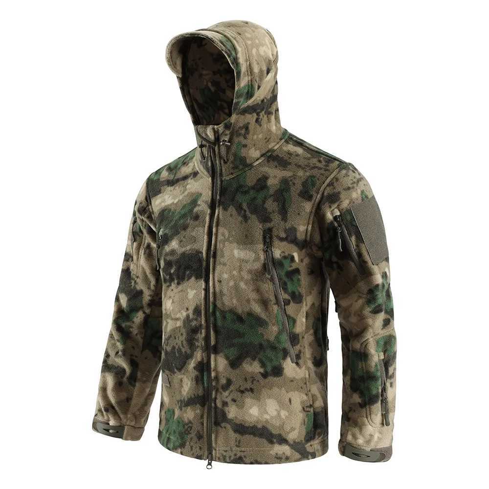 Autumn Winter Warm Fleece Tactical Jacket Men Outdoor Hiking Sports Heated Jackets Camouflage Hooded Coat Inner Tops Work Wear J251029