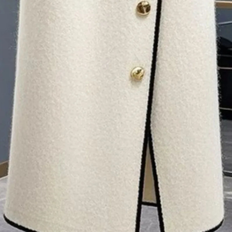 Matakawa Spring Autumn Women Skirts Contrast Color Korean Fashion Chic Faldas Mujer Aline Elegant Simple Sweet Long Skirt 251028