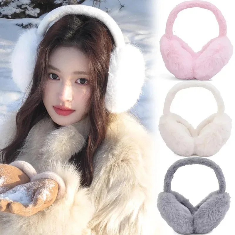 2025 Winter Earmuffs for Women Men Outdoor Fashion Solid Soft Plush Ear Keep Warmer Earflap Protection EarMuffs Ear Cover 251029