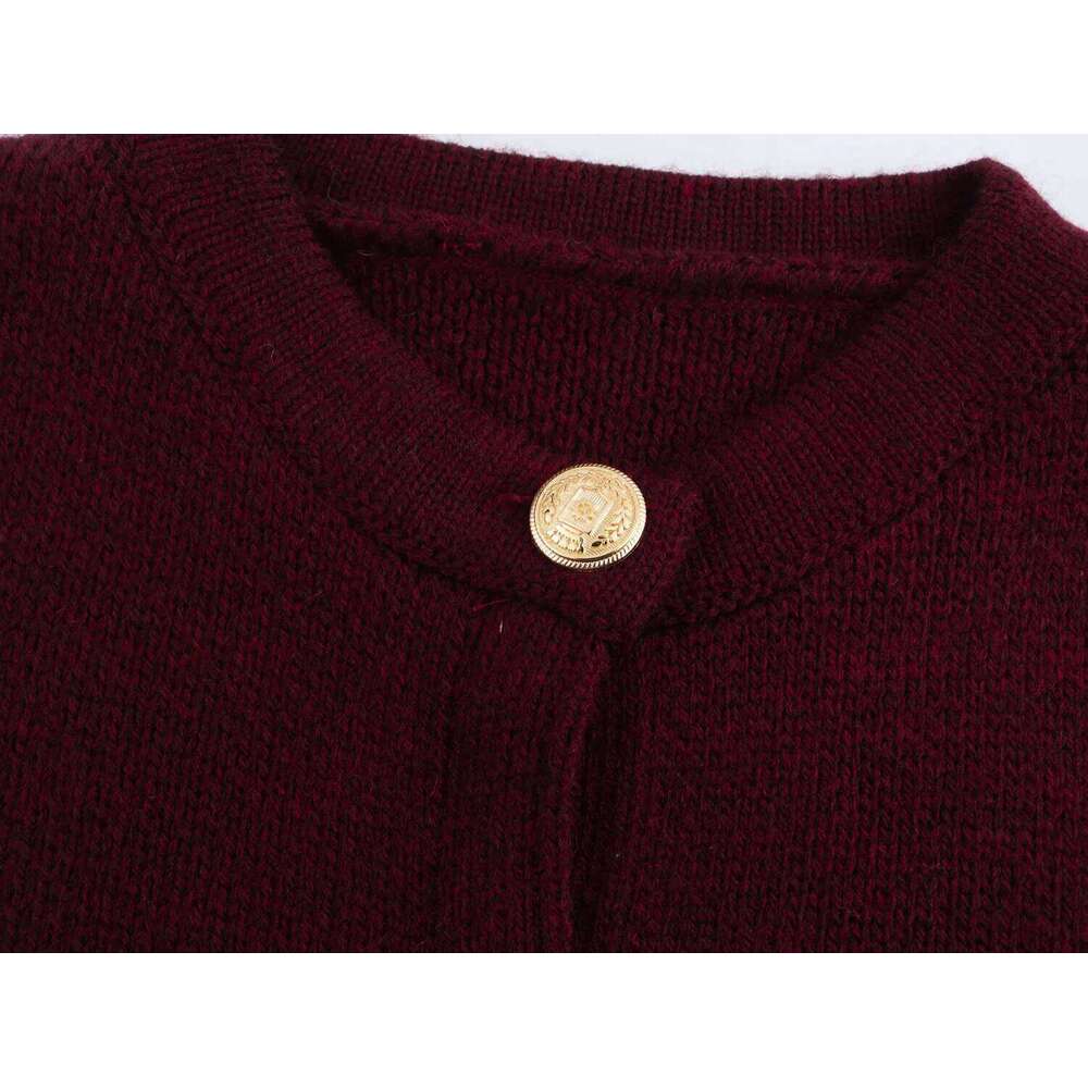 DEEABAE High Quality Women's Winter Button-Decorated Pocket Knitwear Sweater Cardigan For Women Korean Popular Clothes