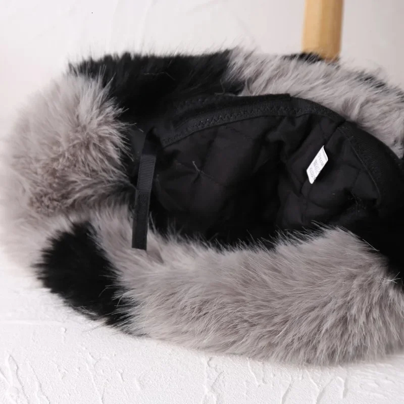 Winter Men Zebrastripe Faux Fur Bucket Hat Fashion Fluffy Plush Fisherman Bob Women Soft Warm Furry Thick Basin Hats Panama 251013