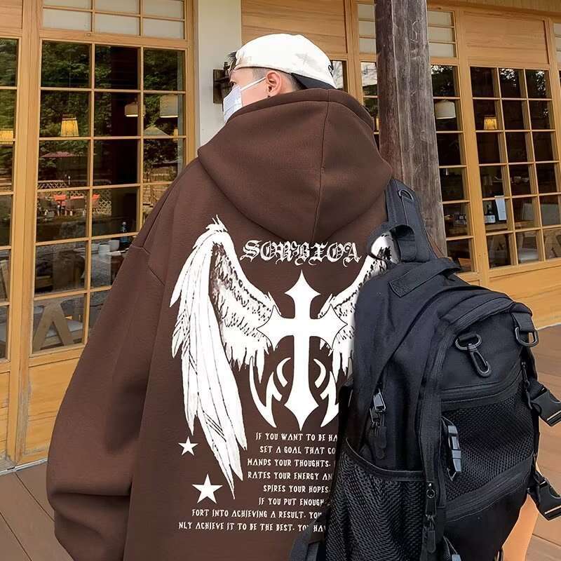 Hoodie Autumn Spring Designer Men's Women's Hoodie Y2K Hip Hop Gothic Skull Cartoon Pattern Print Black Ultra David Coat Men's Women 