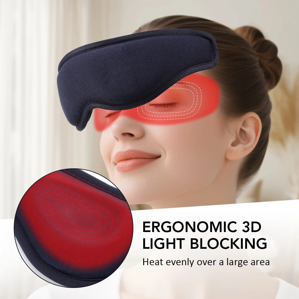 3Level Heated Eye Mask Reusable Electric Steaming Eye Massager For Sleeping Eye Puffiness Anti Dark Circle Patch Eye Care 251027