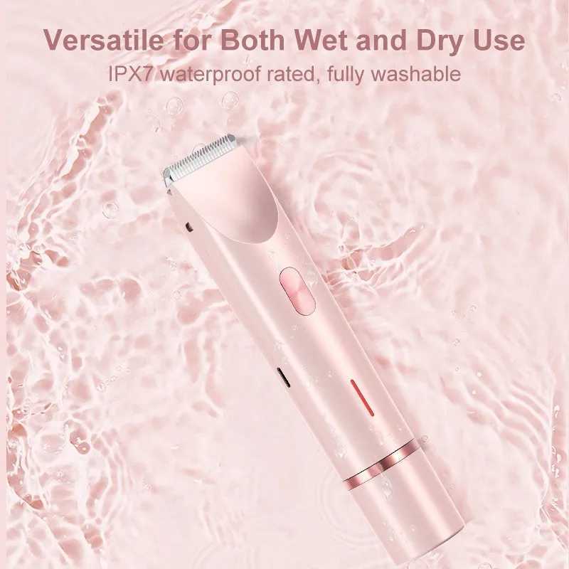 Dual Head Hair Removal for Women Portable Float Rshaped Head Wet Dry Use Waterproof Painless Facial Trimmer Body Epilator J251117
