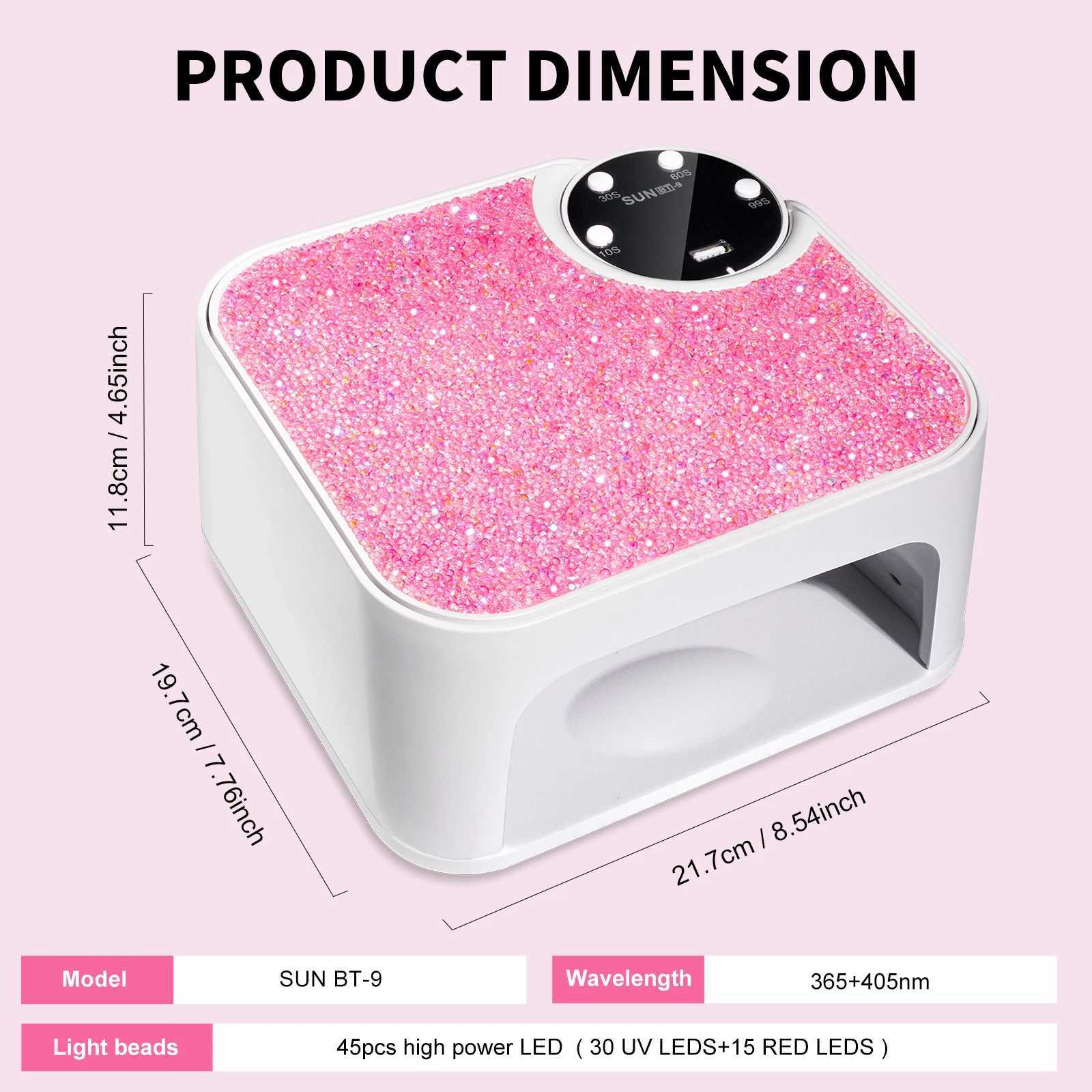 New 45LED Nail Lamp Professional UV LED Nail Dryer 4 Time Modes and Automatic Sensors Gel Nail Light With Mini LED UV Lamp J251117