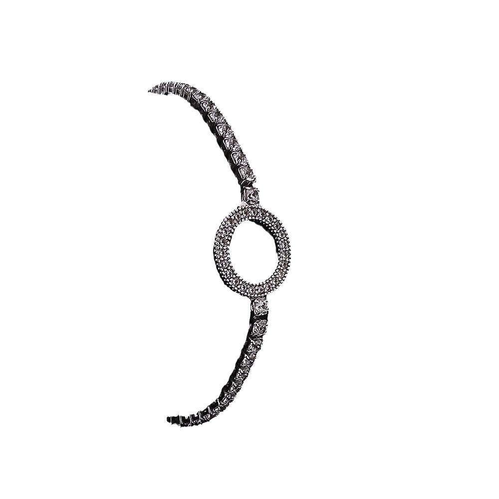 Moon Geometric Companion Fashion Simple Design Full Dia Niche New Trendy Round Bracelet for Women