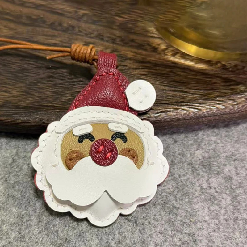 Sheepskin Handmade Santa Claus Bag Charm KeyChain Gift Cute Decoration Suitable For Bags Exquisite Charm Bag Accessories 251029