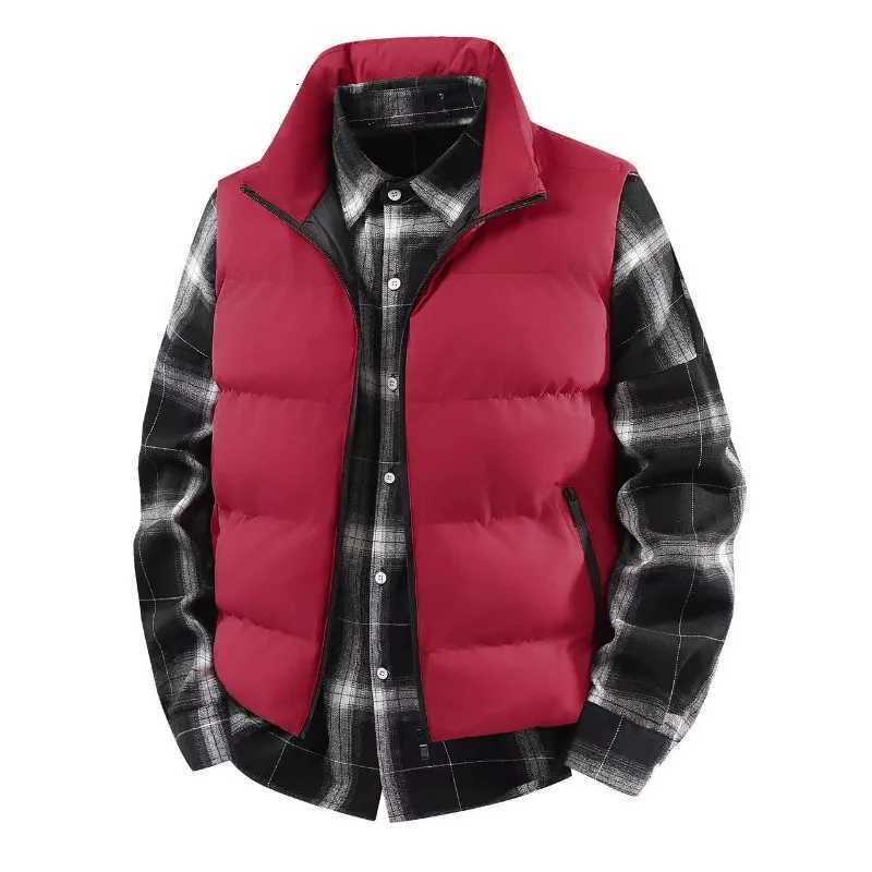 Mens Jacket Vests Slim Fit Full Zip Quilted Sleeveless Coats for Man WaterResistant Outdoor Lightweight Coat Warm Padded Jacket W251029