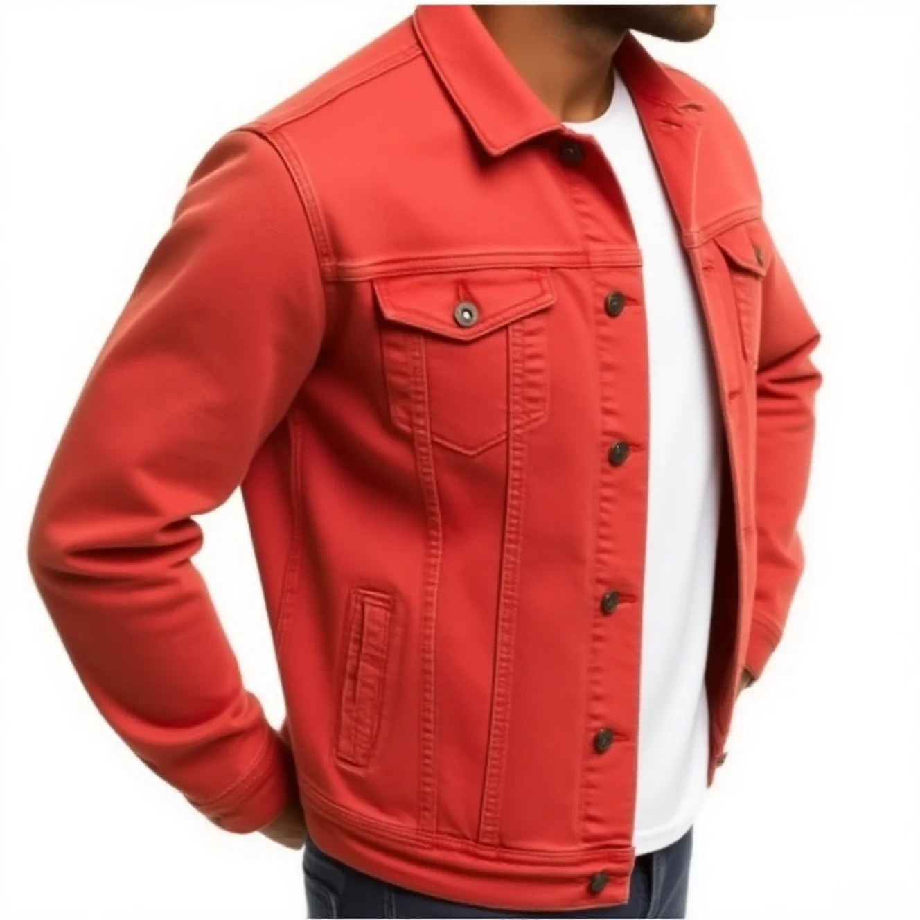 Autumn Men Solid Denim Jackets Fashion Motorcycle Vintage Jeans Hommes Slim Fit Cotton Casual Black Blue Coats 251029