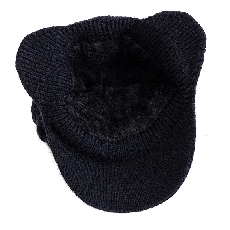 Unisex Winter Hat Plush Fur Lined Warm Earflap Cap Stylish Soft Beanie Hat Outdoor Thick Ski Sports Knitted Hat 251029