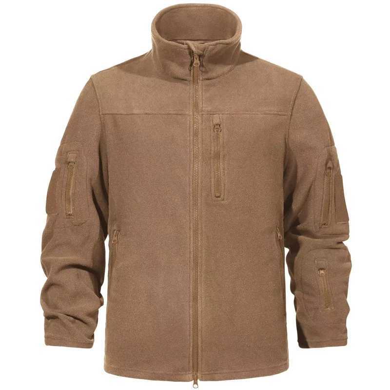 Winter Tactical Fleece Jackets Men Warm Polar Outdoor Stand Collar Coat MultiPocket Casual Hiking Camping Trekking Climbing J251029