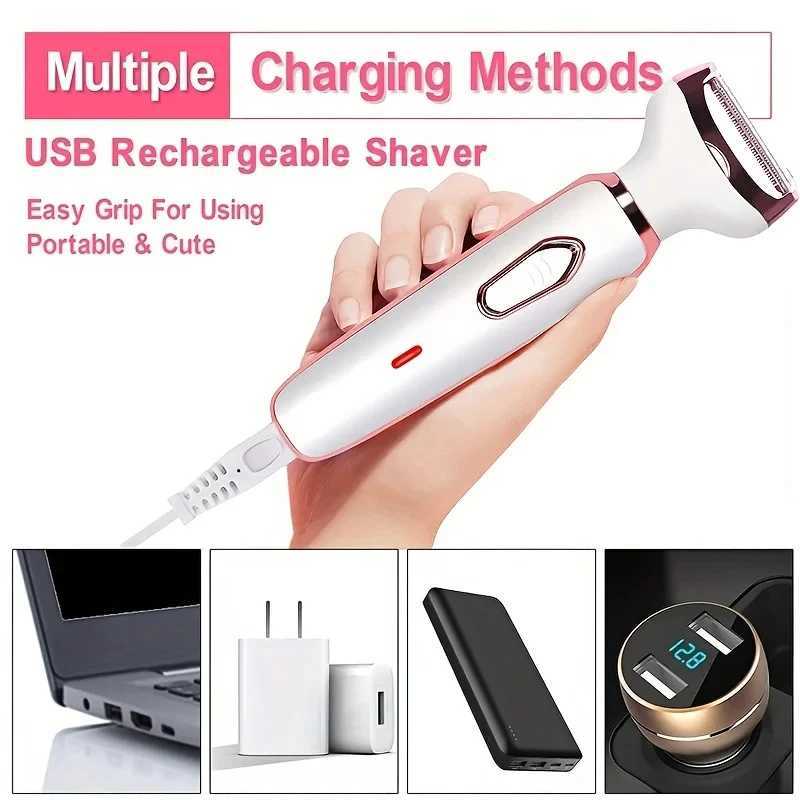 4 In 1 Electric Lady Shaver Body Hair Removal Epilator Painless Cordless Trimmer Razor Gifts For Women J251117