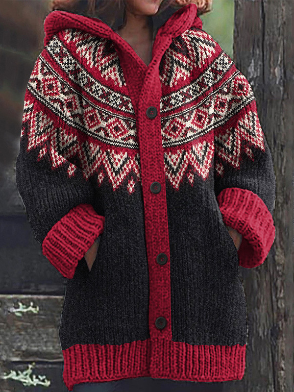 Designer hot selling retro ethnic style D-printed women's new casual sportswear cape