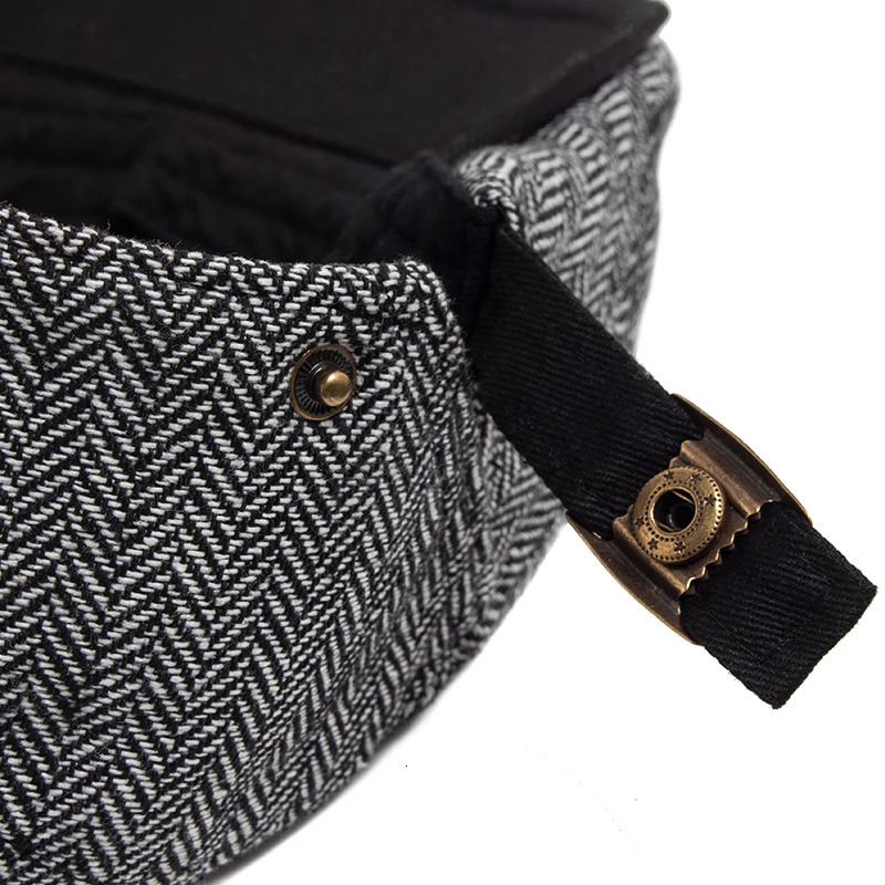 Herringbone Vintage Beret Men Autumn Winter Casual Flat Visor Hat Berets Retro Fashion sboy Cap Mens Adjustable 251013