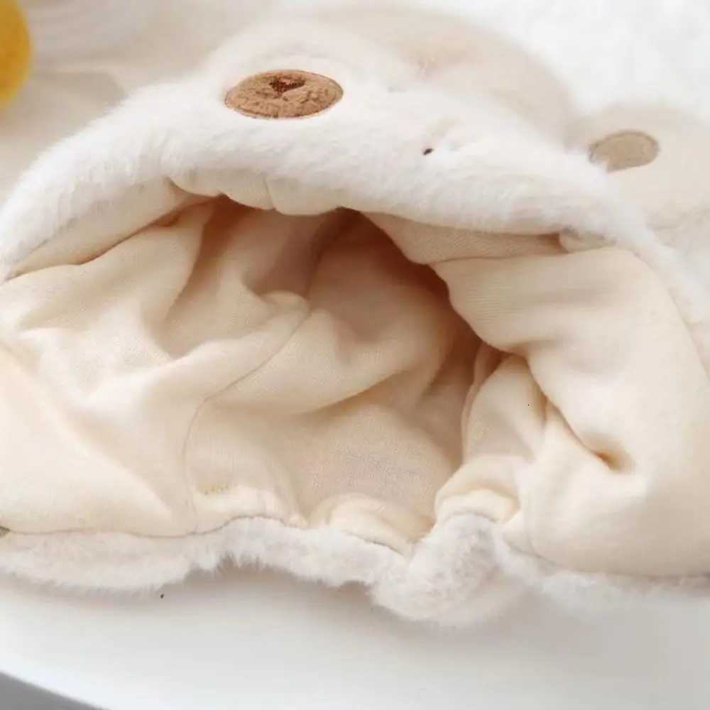 New Cute Warm Hats with Ball Solid Color Hemming Caps Autumn Winter Soft Ear Protection Hats251028