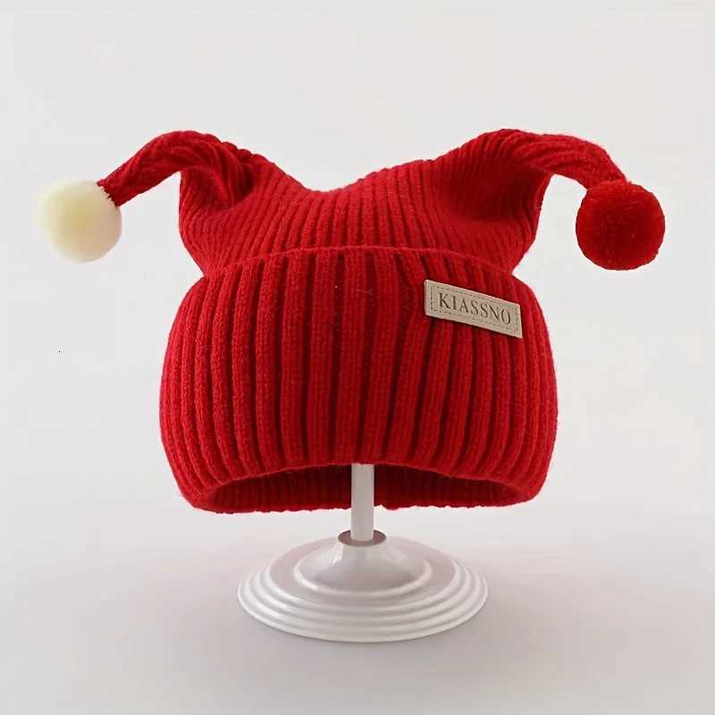 Kids Knit Hat Soft Stretchy Winter Beanie Lightweight Warm Hat for kids Easy SlipOn Party Everyday Cold Weather Cap Red251028