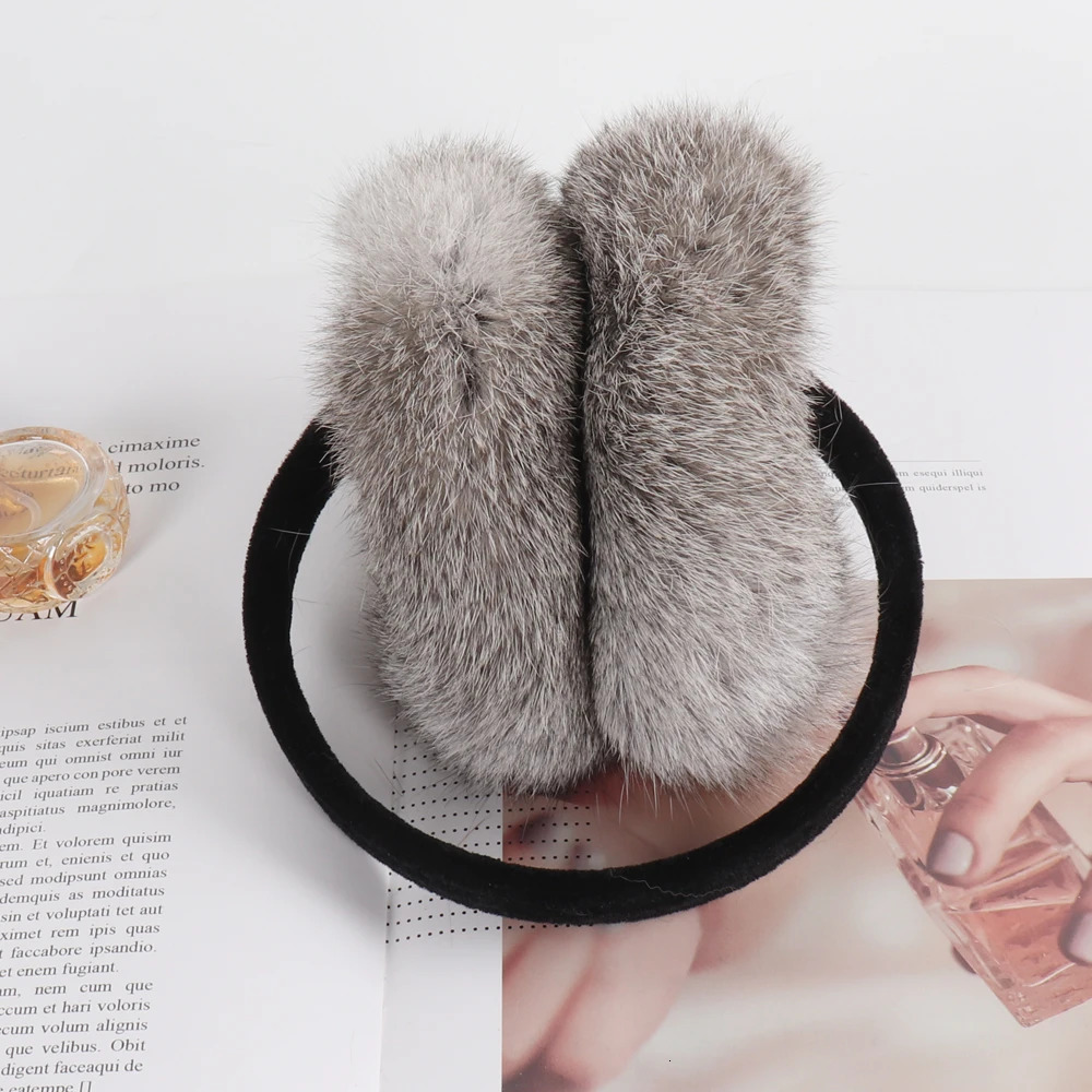 2025 Fashion Girls Outdoor 100 Natural Rabbit Fur Earflaps Women Winter Warm Fluffy Real Rabbit Fur Earmuffs Female Gifts 251029