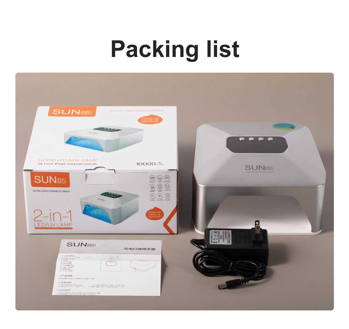 48W Pro UV LED Nail Lamp 30 Beads Rechargeable Nail Dryer with 3 Timers Auto Sensor Fast Curing UV Light for Salon Home J251117