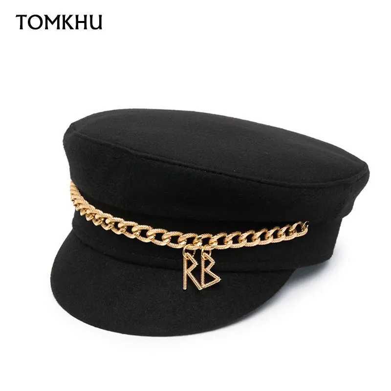 Beret Women Fashion Chain Designer Newsboy Cap Women Sun Hat Military Cap Visor Outdoor Unisex Sombreros De Mujer