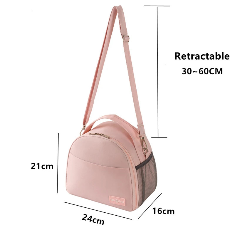 Fashion Insulated Heart Lunch Bag for Women Large Capacity Thermal Cooler Crossbody Tote Portable Lunch Box for Work 251029