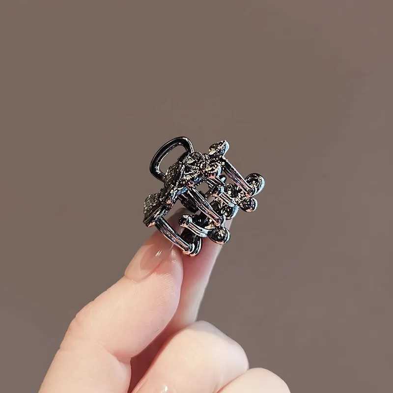 Mini Hair Claw Clips Korean Style Bangs Hair Holder Shiny Rhinestone Decor Hairpins Women Girls Daily Hair Jewelry AccessoriesW251028