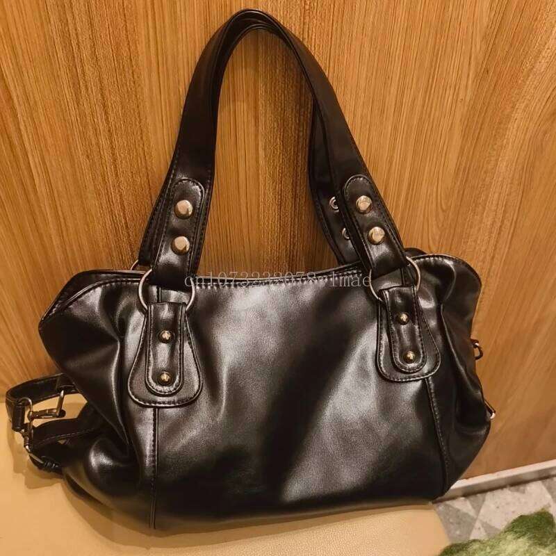 Fashion Classic Versatile Large Capacity Shoulder Soft Commuter Retro Handbag Pu Leather Ladies Tote Bags Women Shopping Bag