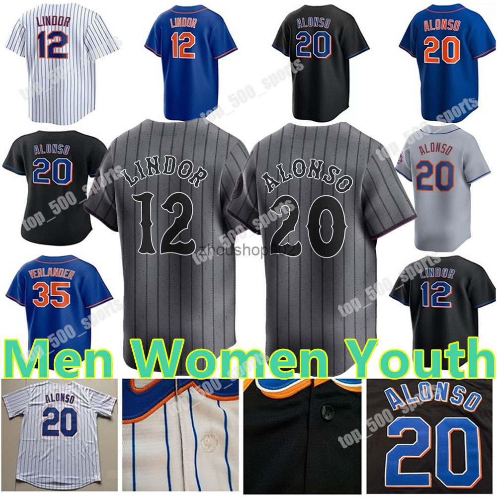 Custom Juan Soto Pete Alonso mets Alvarez Jersey Francisco Lindor Brandon Nimmo Edwin Diaz Jeff McNeil Kodai Senga Baseball Men Women Youth