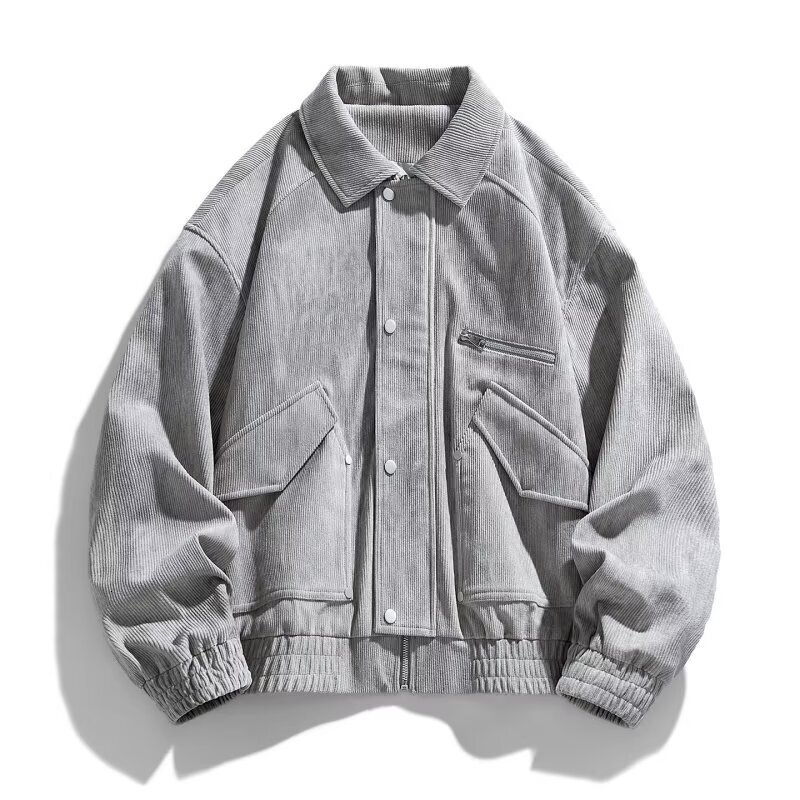 Workwear Jacket Spring Designer Jacket Autumn Men's Casual Fashion Versatile Loose New Style Top Simple Trendy Solid Color Turn-down Collar Coat
