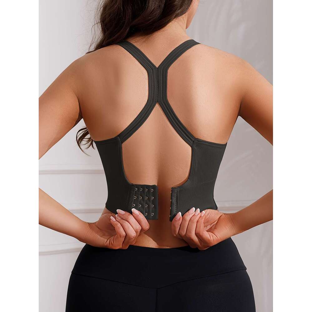 7-Pack Women's Sports Bras, X-Back Support, Wireless, Removable Pads, Seamless, U-Neck, Full Cup, Knit Fabric, Polyamide 90%, Elastane 10%, Solid