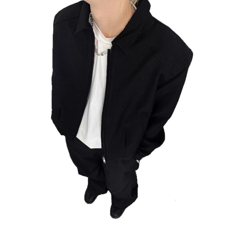 High-end Lapel Padded Shoulder Jacket For Men American Style Designer Jacket Trendy Brand Street Style Niche Korean Casual Blazer Coat