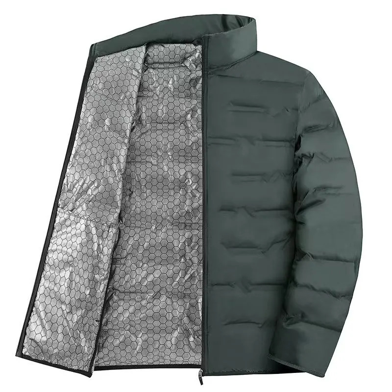Graphene Selfheating Down Jacket Men Solid Windproof Pleated Down Jackets Stand Collar Classical Warm Winter Jackets Male 251028
