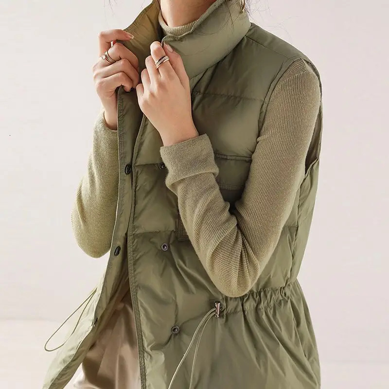 Hit Very Warm Vest Jackets Female Winter 2025 Coats Feather Sleeveless Vests Down Jacket for Women Coat Ultra Light Black 251029