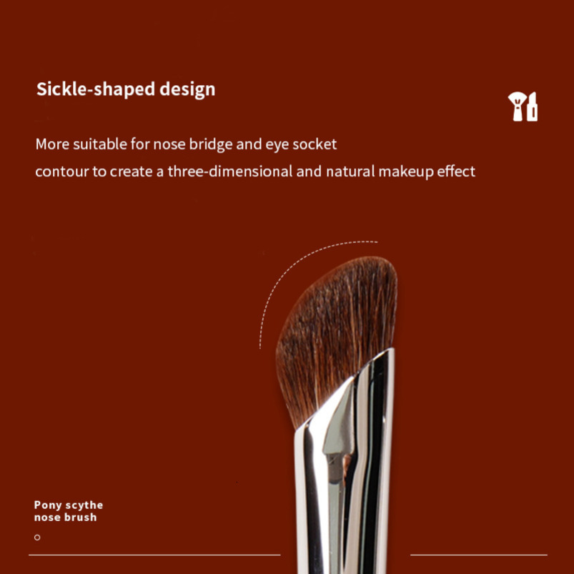 High-Quality Cosmetic Brush Set Featuring Dual-Sided Design: One Side For Scissoring Technique, Another for Base Building