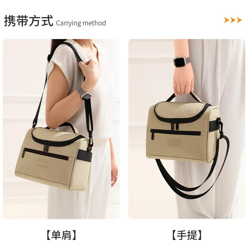 Tote Cooler Lunch Bags Portable Outdoor Picnic Office School Insulation Bag with Shoulder Strap Lunch Box for Women 251029