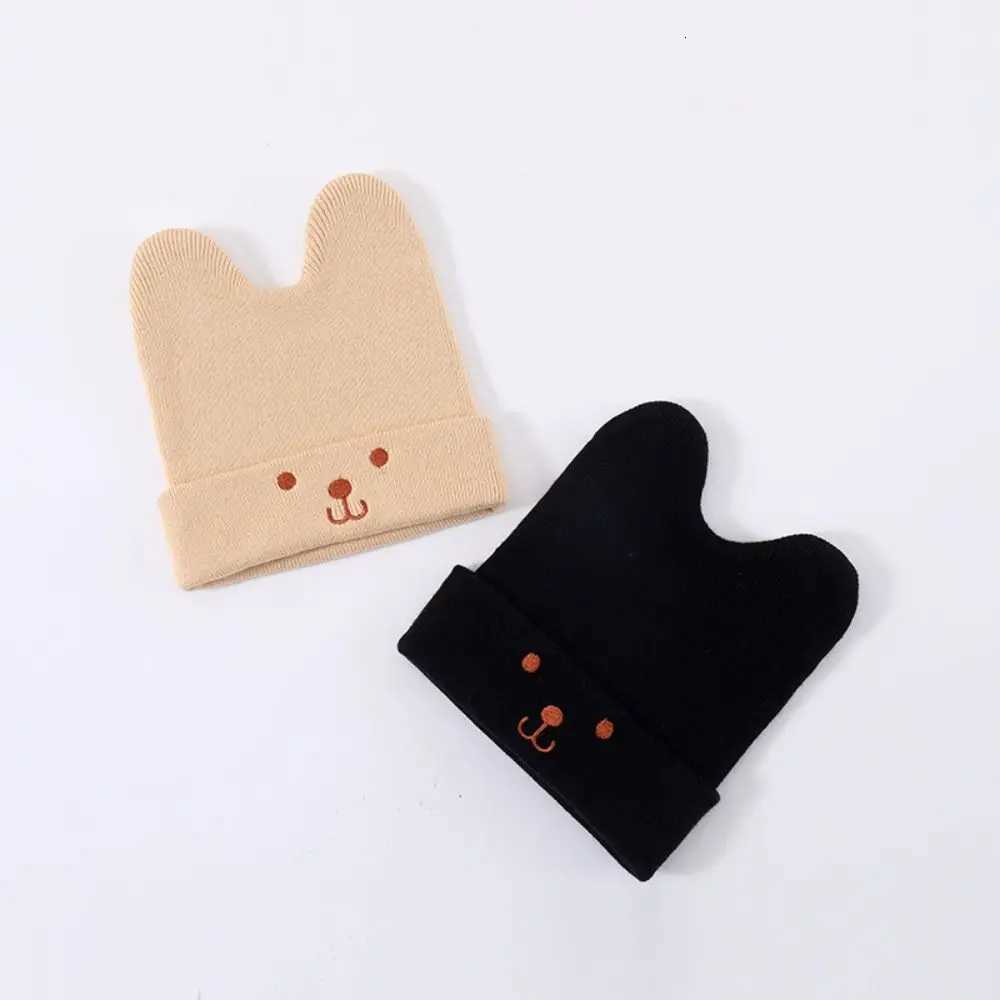 New Cute Beanie Cap Knitted Thicken Knitted Hat Cartoon Embroidered Toddler Warm Hat251028