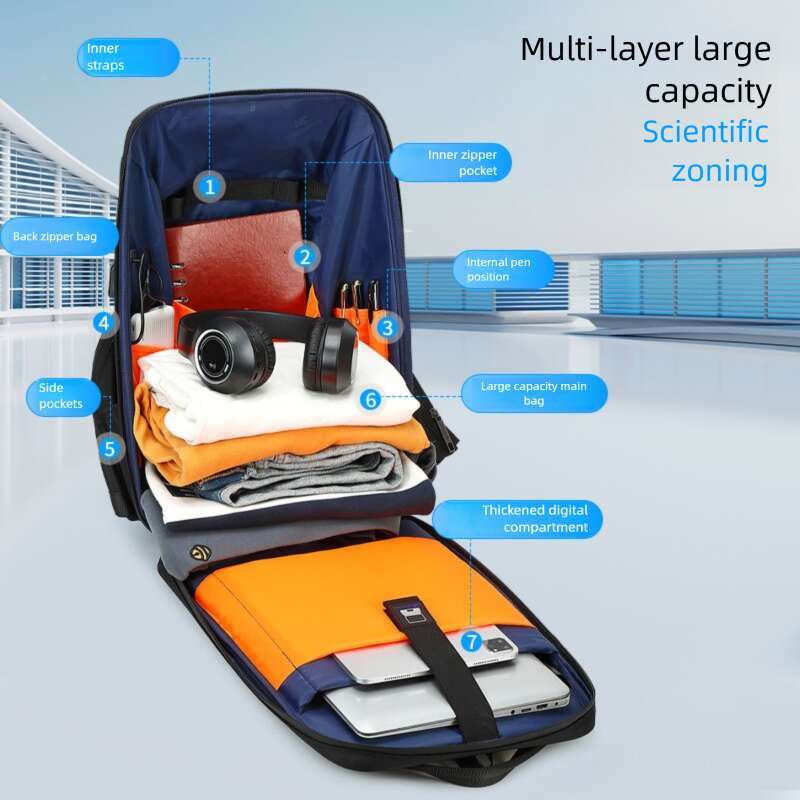 Men S Waterproof Backpack Large Capacity Business Travel Multifunctional Password Anti Theft Computer Bag Breathable Back Pad High Quality