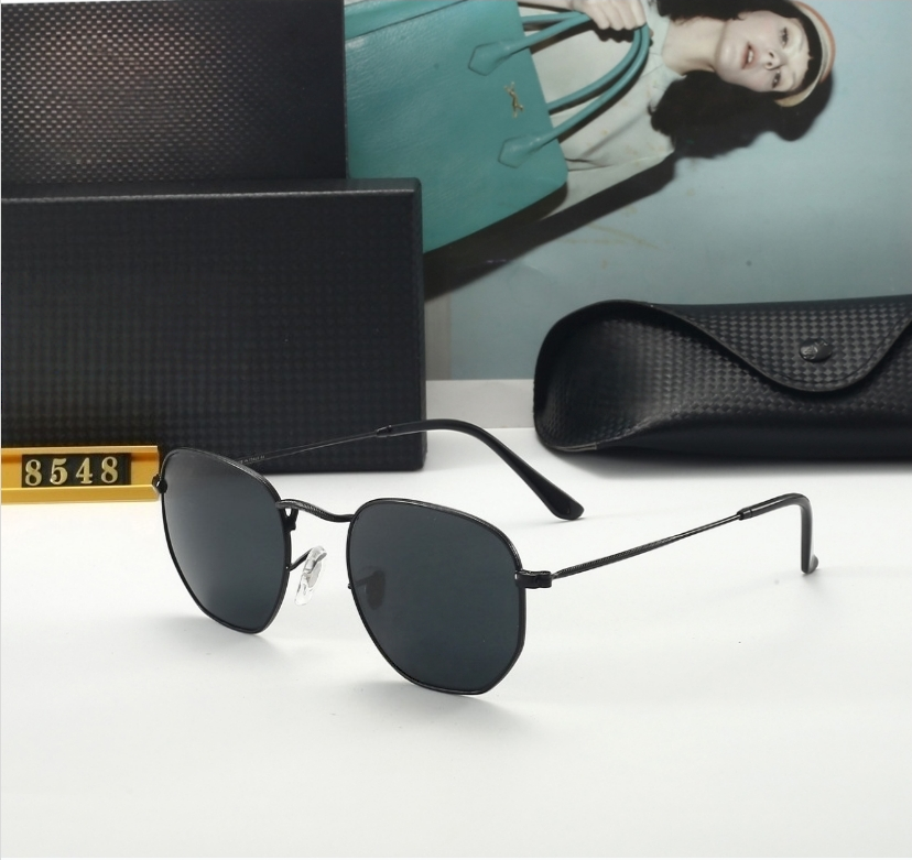 Classic Designer Hexagonal Sunglasses 3548 3016 8548 Luxury Eyewear Men Women Fashion Classic Polaroid Metal Frame Glass Lenses sunnies Give a box AAAAA