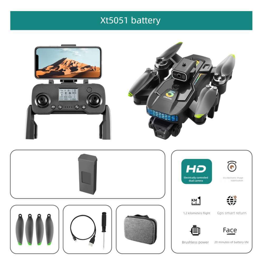 XT GPS Positioning Brushless Motor HD Dual Camera Aerial Photography Obstacle Avoidance Remote Control Aircraft Drone