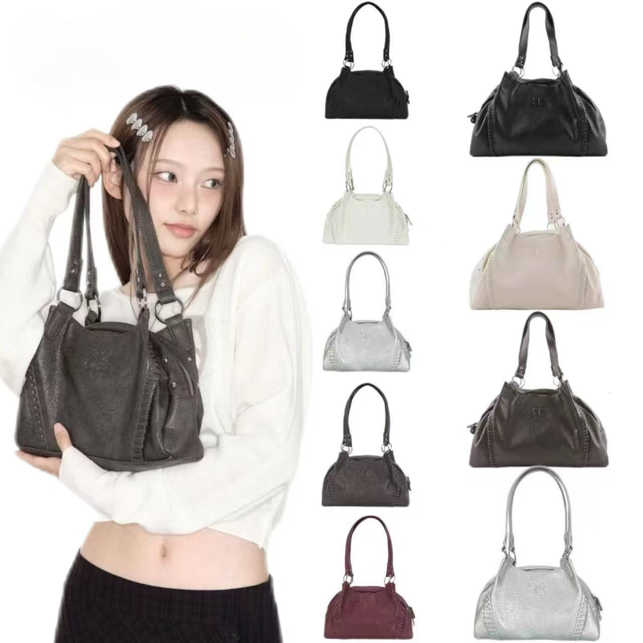 Designer's wandering bag, new motorcycle shoulder bag, large capacity handbag