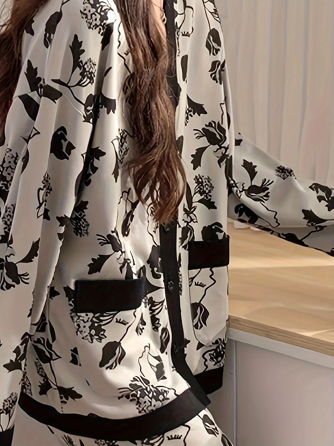 Style Womens HighAesthetic Pajamas Set for Autumn Winter Minimalist Casual Cute Sweet Loungewear 251029