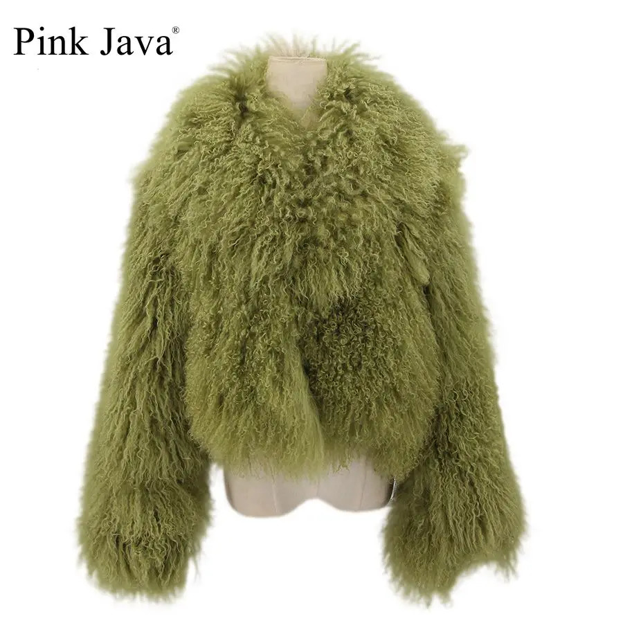 PINK JAVA QC230502 arrival real mongolia sheep fur jackets women winter fur coat wholesale 251029