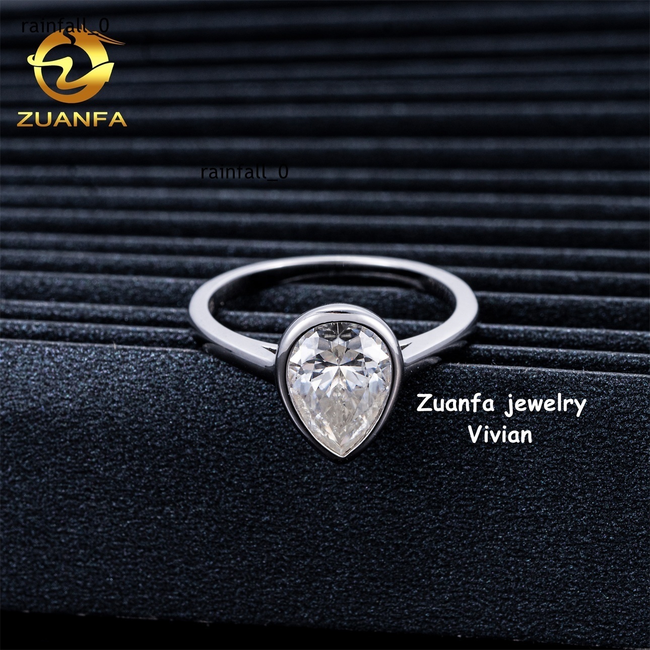 Sterling Silver 925 GRA Certificated VVS Moissanite Diamond Iced Out Women Wedding Rings Pass Diamond Tester