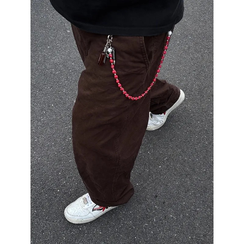 Original Cross Trouser Chain Ainworth Original Red Skull Retro Niche Punk Street Waist Chain 251021