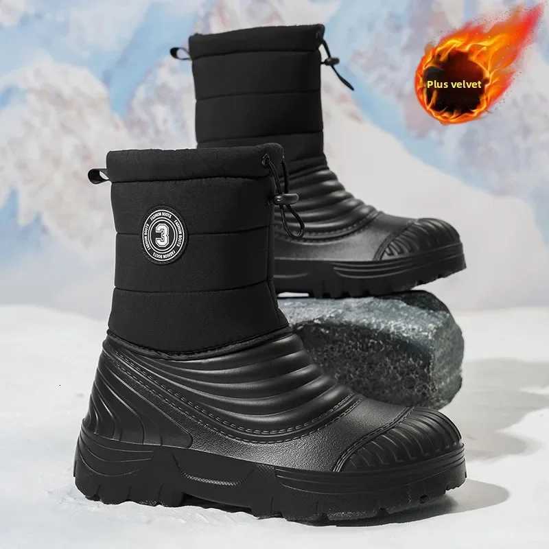 Mens Snow Boots Outdoor Comfortable Fleecelined Warm Mens Outdoor Hiking Mens Shoes for Men Boots With Short Plush Men Boots Z251029
